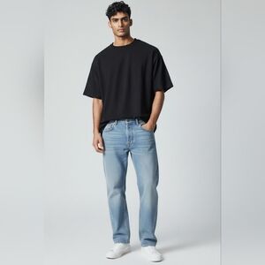 Levi's 569 Light Blue Straight Leg Jeans 36x34